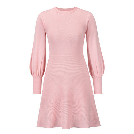Knitted dress, oversized women's clothing, autumn and winter new style skirt, slim fit, slimming temperament